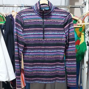 🟢 Chaps Sport zip cotton top size large invw315